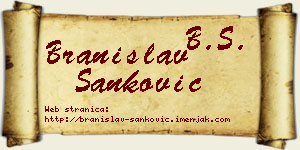 Branislav Sanković vizit kartica